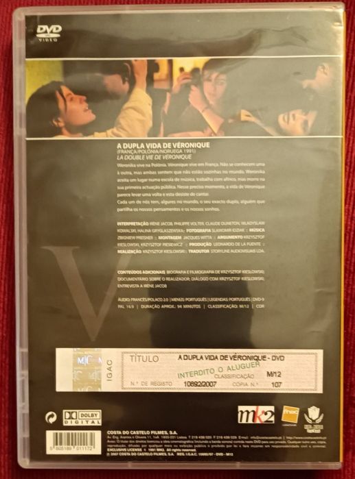 "A Dupla Vida de Veronique" K. Kieslowski 1DVD+1CD RARO