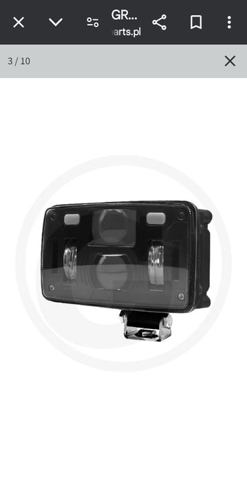 Reflektor przedni Led Ciągnik rolniczy  Manitou JCB