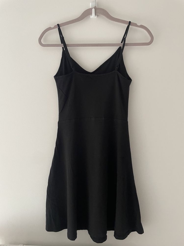 Czarna sukienka na ramiączkach H&M XS - bawełniana