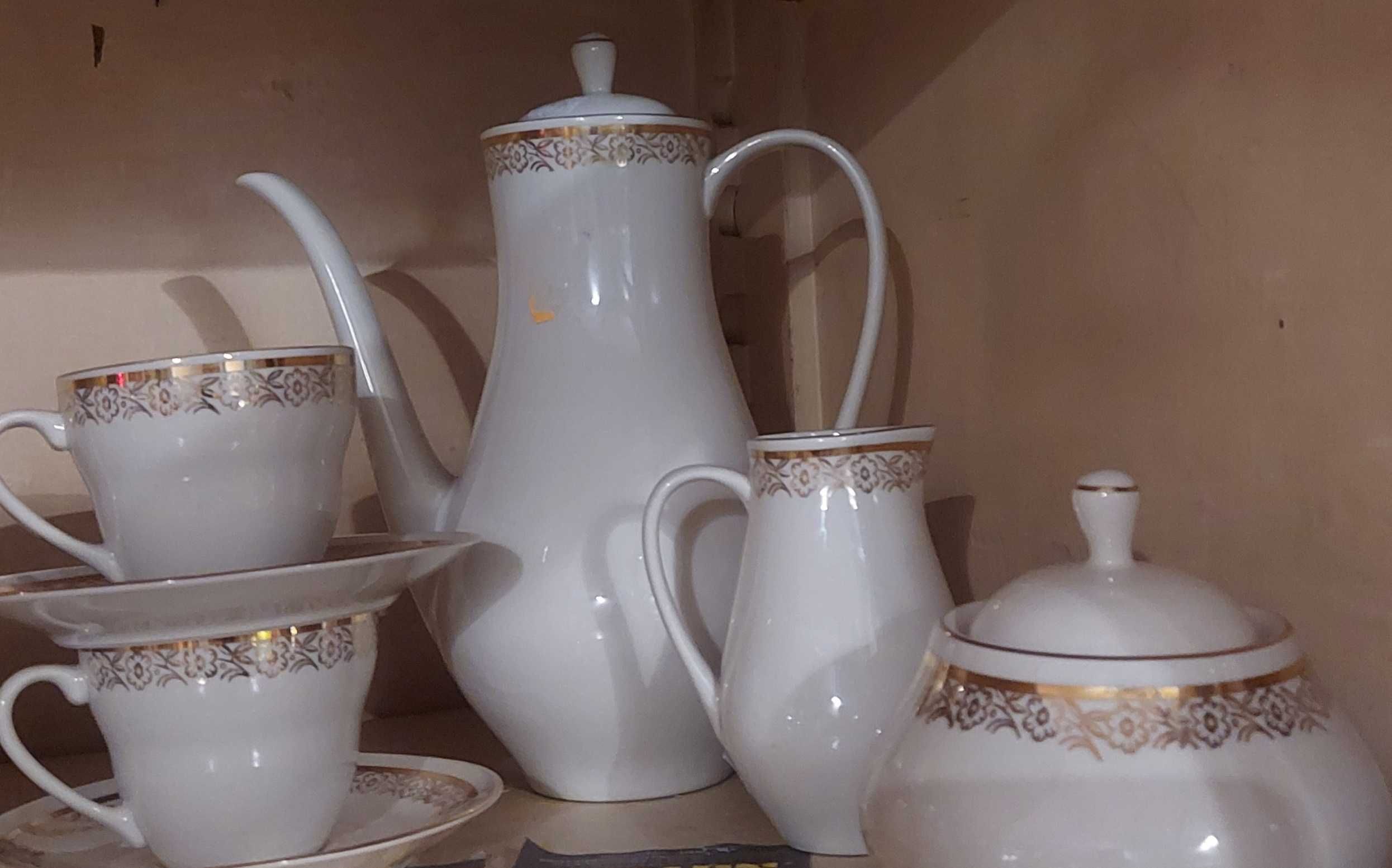 Serwis kawowy  porcelanowy Gołajewska Pruszków PRL Sonia