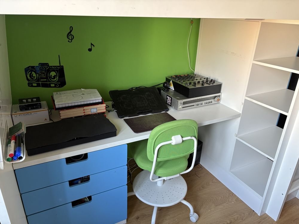 Łóżko z biurkiem Ikea Samstad