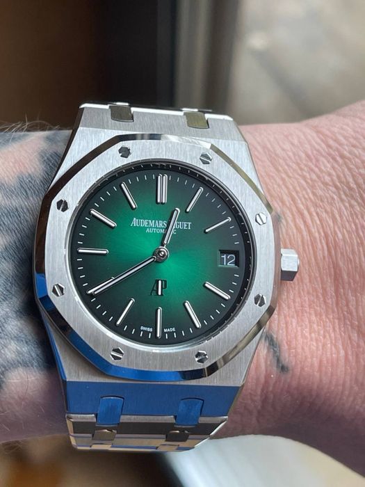 Kolekcjonerski Audemars Piguet Anniversary Platinum Green Dial 39mm