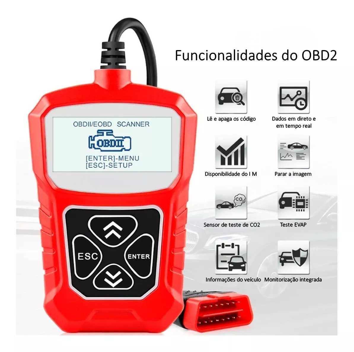 OBD2 ∎ Para carro ∎ Com scanner ∎ Ferramenta de diagnóstico