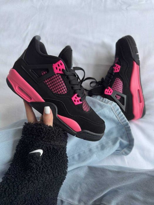 Женские кроссовки Nike Jordan 4 "Retro Neon Pink" Размеры 36-41