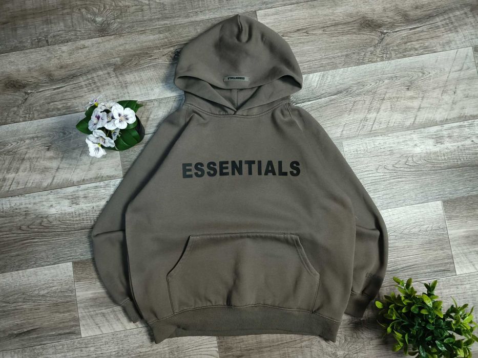 ESSENTIALS оверсайз худі чоловіче хакі бавовна М