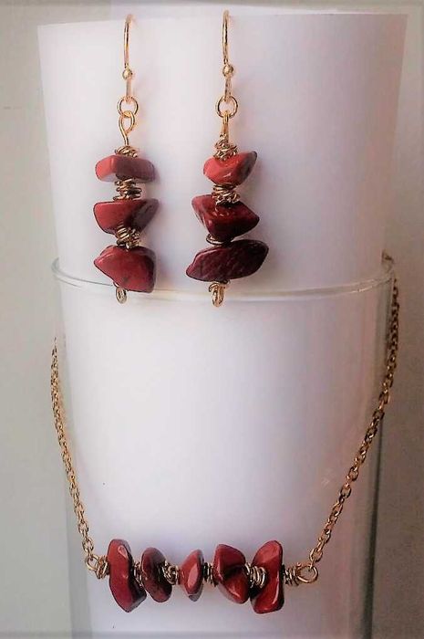 браслет и серьги  набор  ручная работа