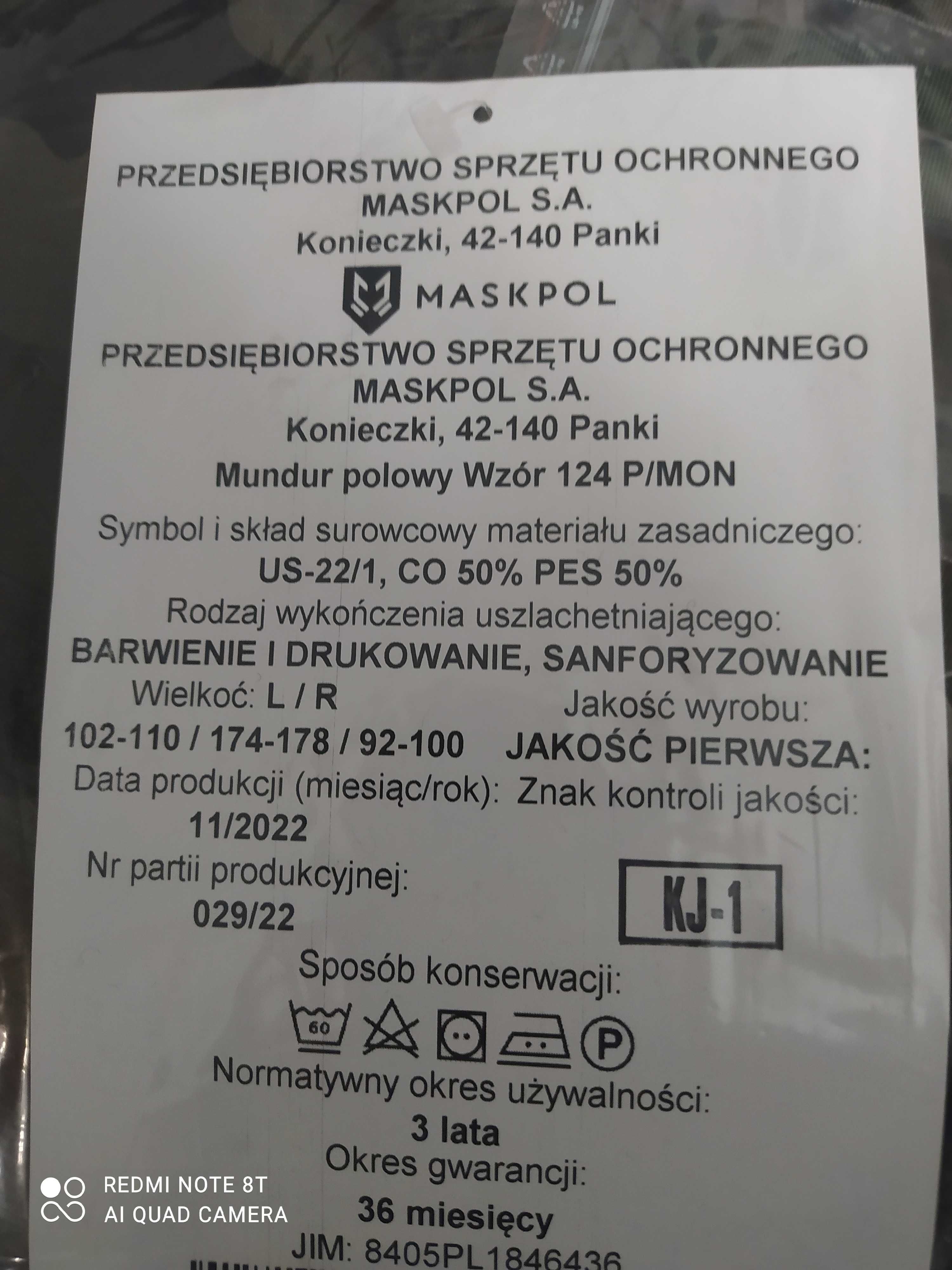 Mundur polowy wzór 124P/MON