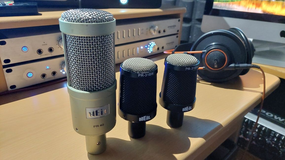 Microfones HEIL PR 40 e PR 31 BW