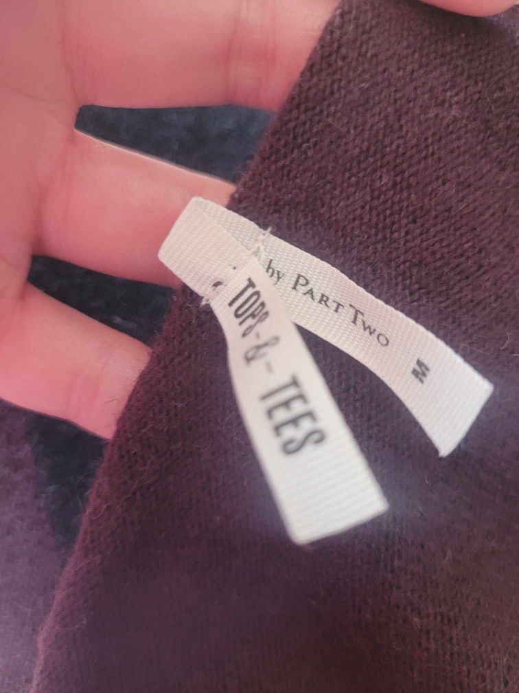 Wełniany sweter w pasy oversize premium Part Two