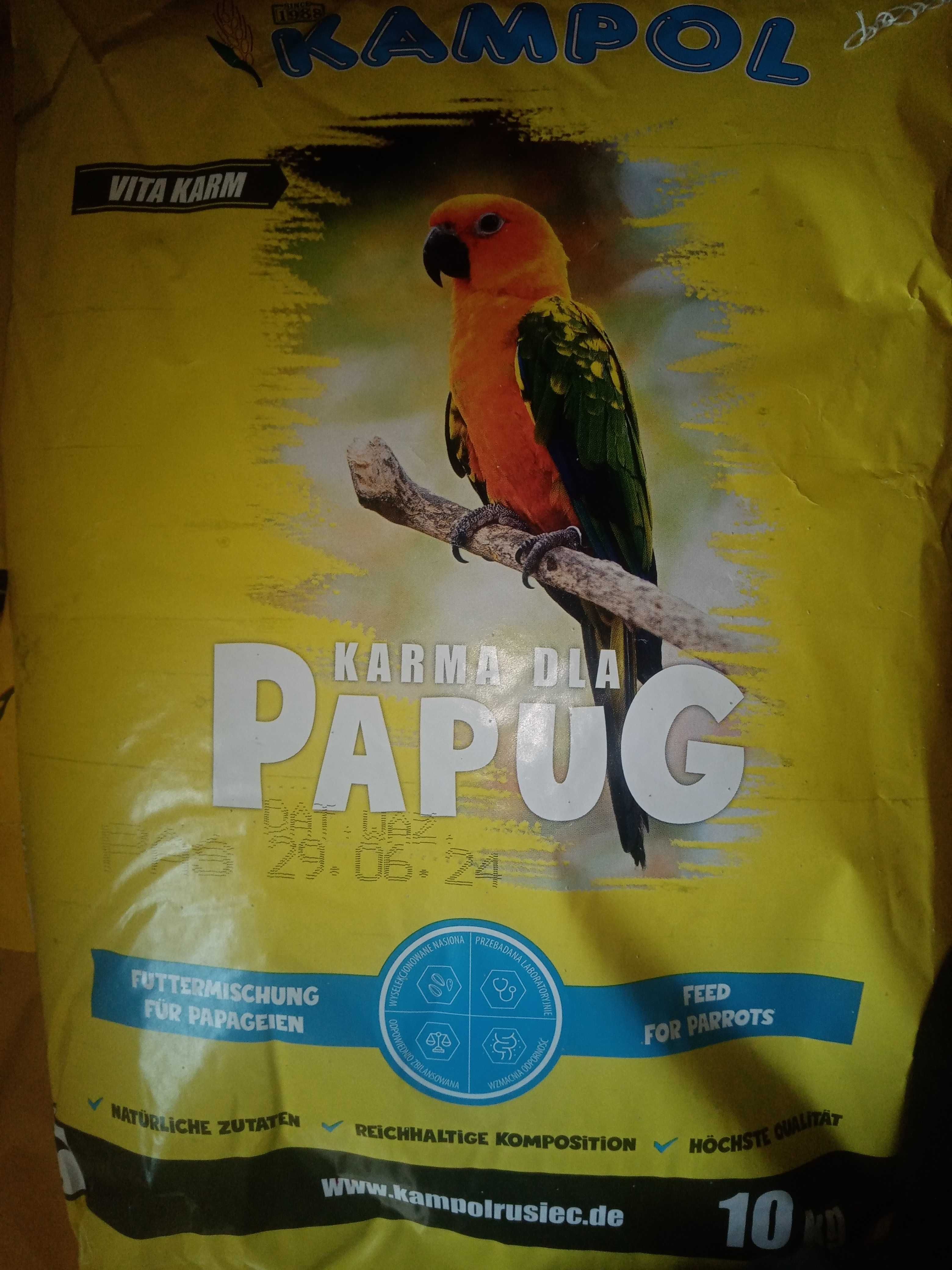 Karma dla papug papuga średnia PAŚ 10kg