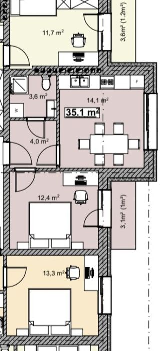 Продаж 1-кімнатної квартири у клубному будинку