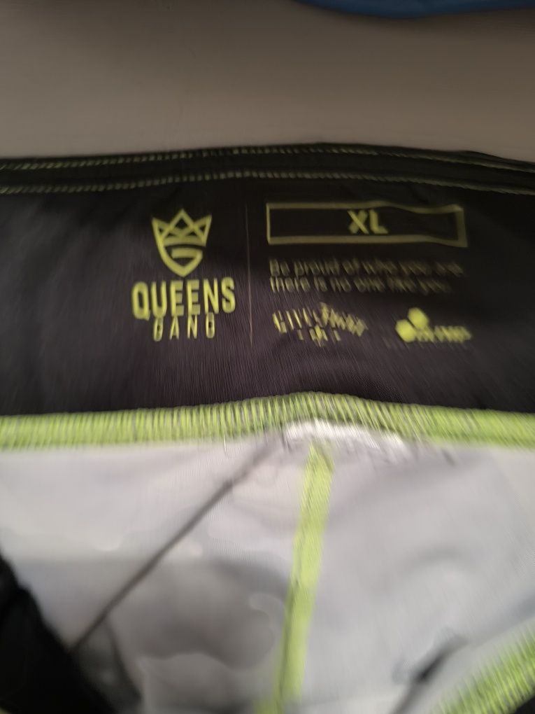 Czarno-zolte neonowe legginsy Queens Gang Olimp rozmiar XL