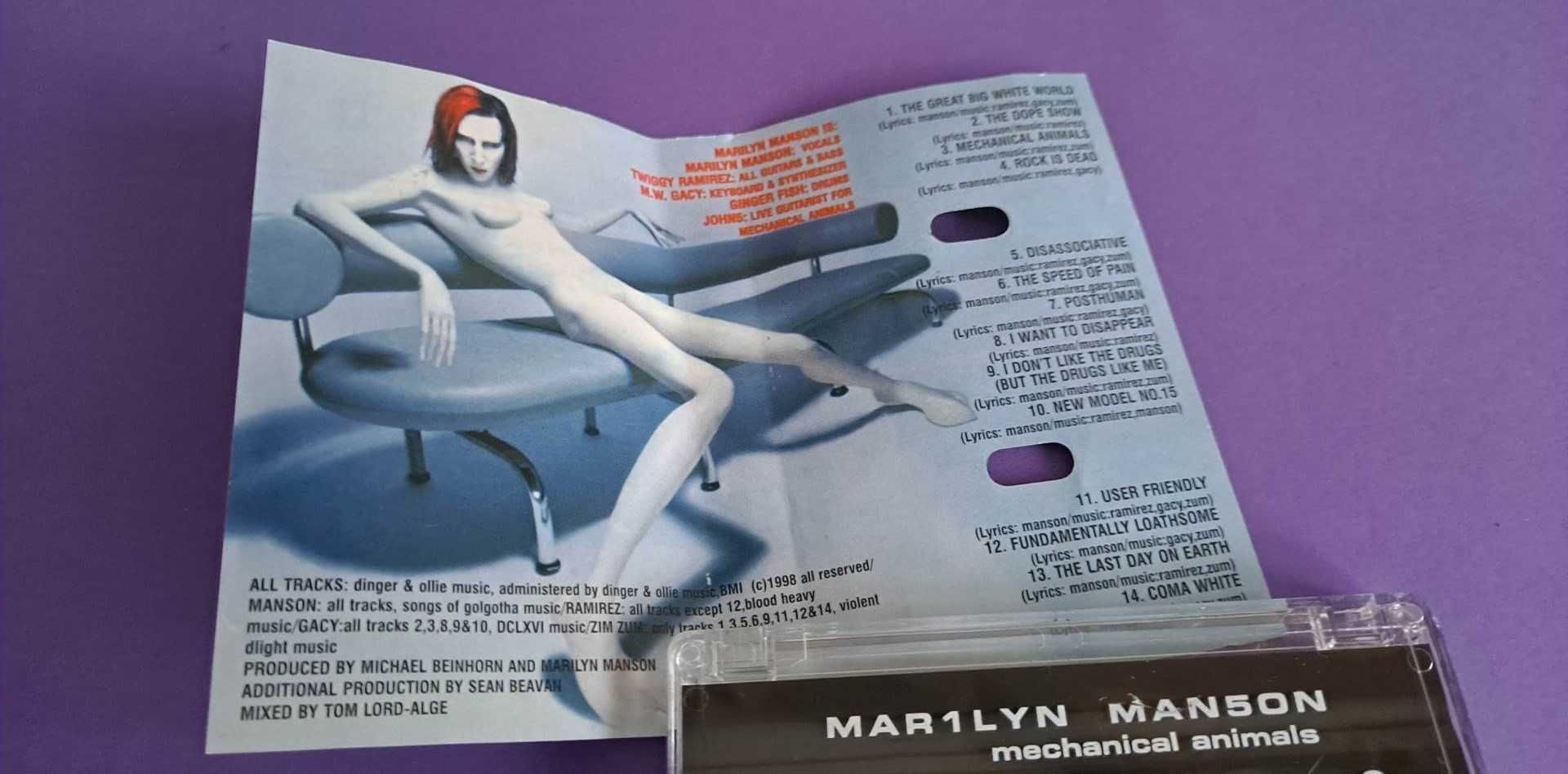Marilyn Manson  Mechanical Animals 1999 kaseta magnetofonowa