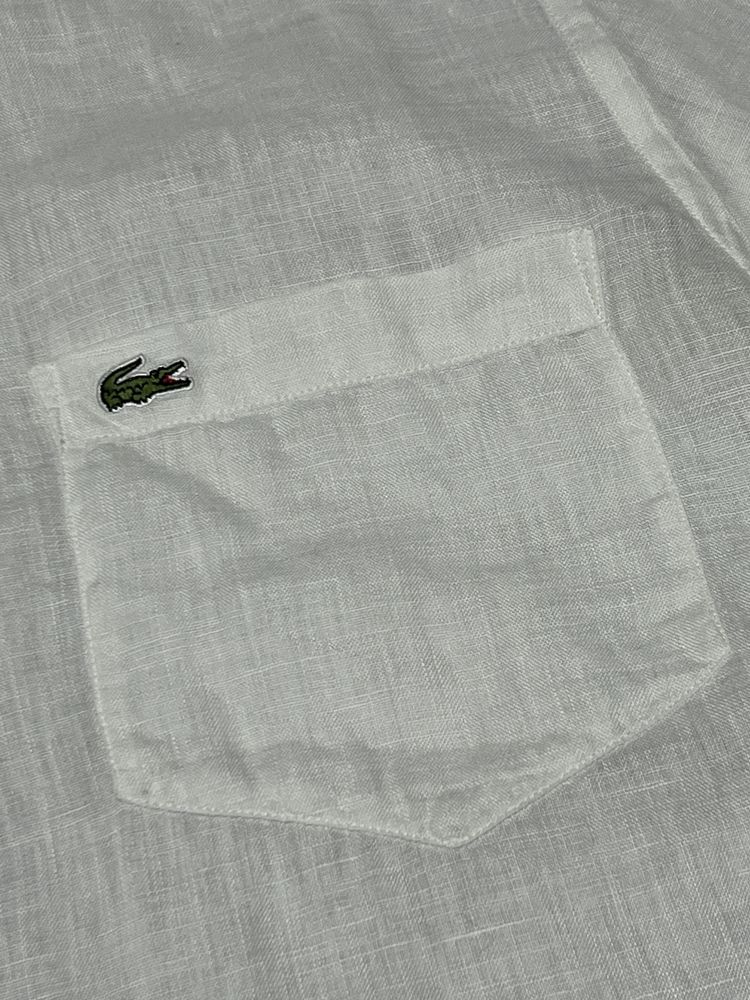 Лляна сорочка Lacoste (оригінал, 100% льон)