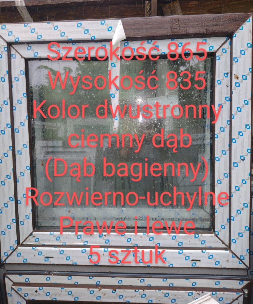 Drzwi balkonowe 80 x 213 złoty Niski próg aluminiowy dąb tanio