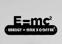 Dekoracja Ścienna metalowa Dekor metalowy kawa coffee milk E=mc2