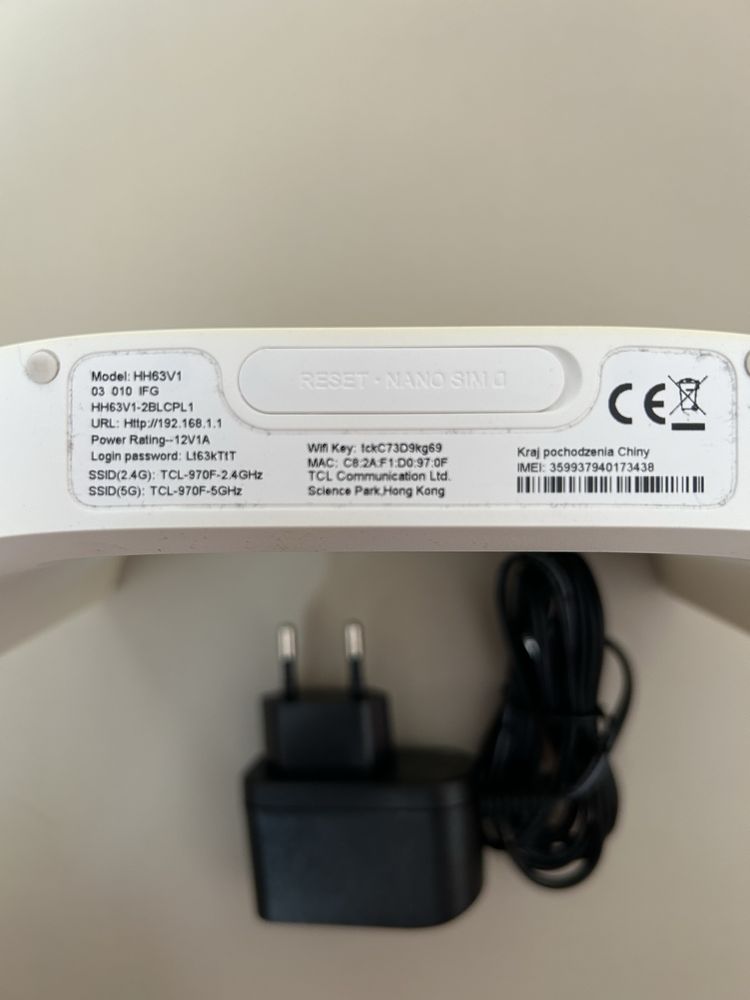TCL LinkHub HH63V1 cat 6 стаціонарний 4G LTE wifi роутер категорії 6