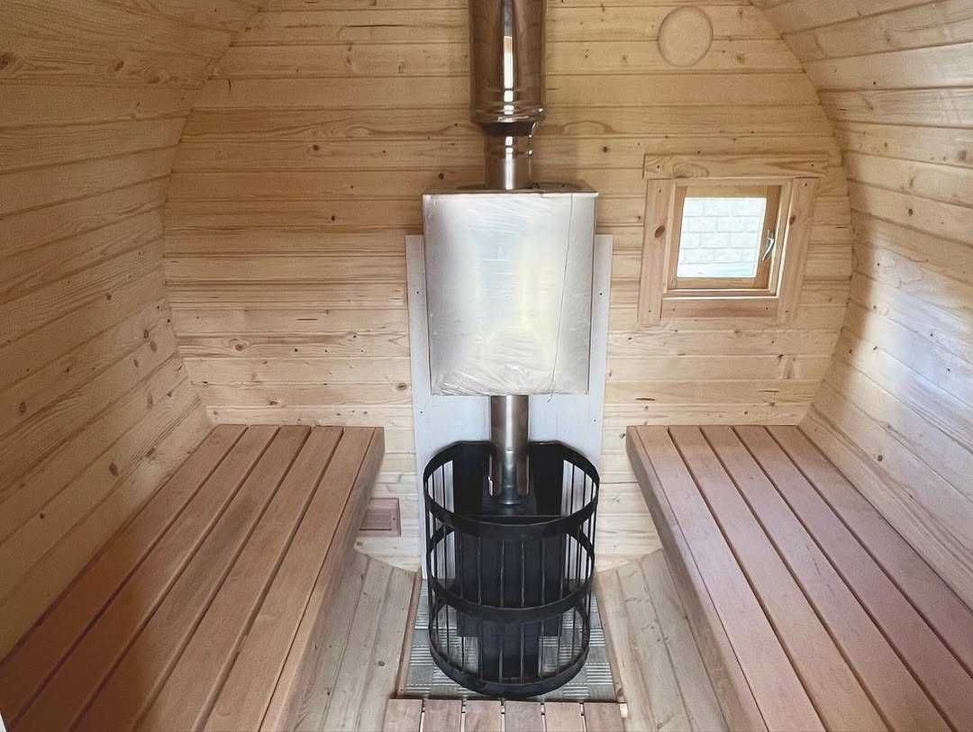Sauna Beczka Ogrodowa 2х2 m Fińska Ruska Bania z Piecem - Producent