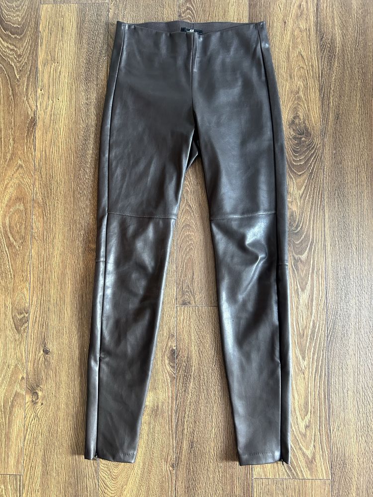 Legginsy z eko skóry H&M r. 34