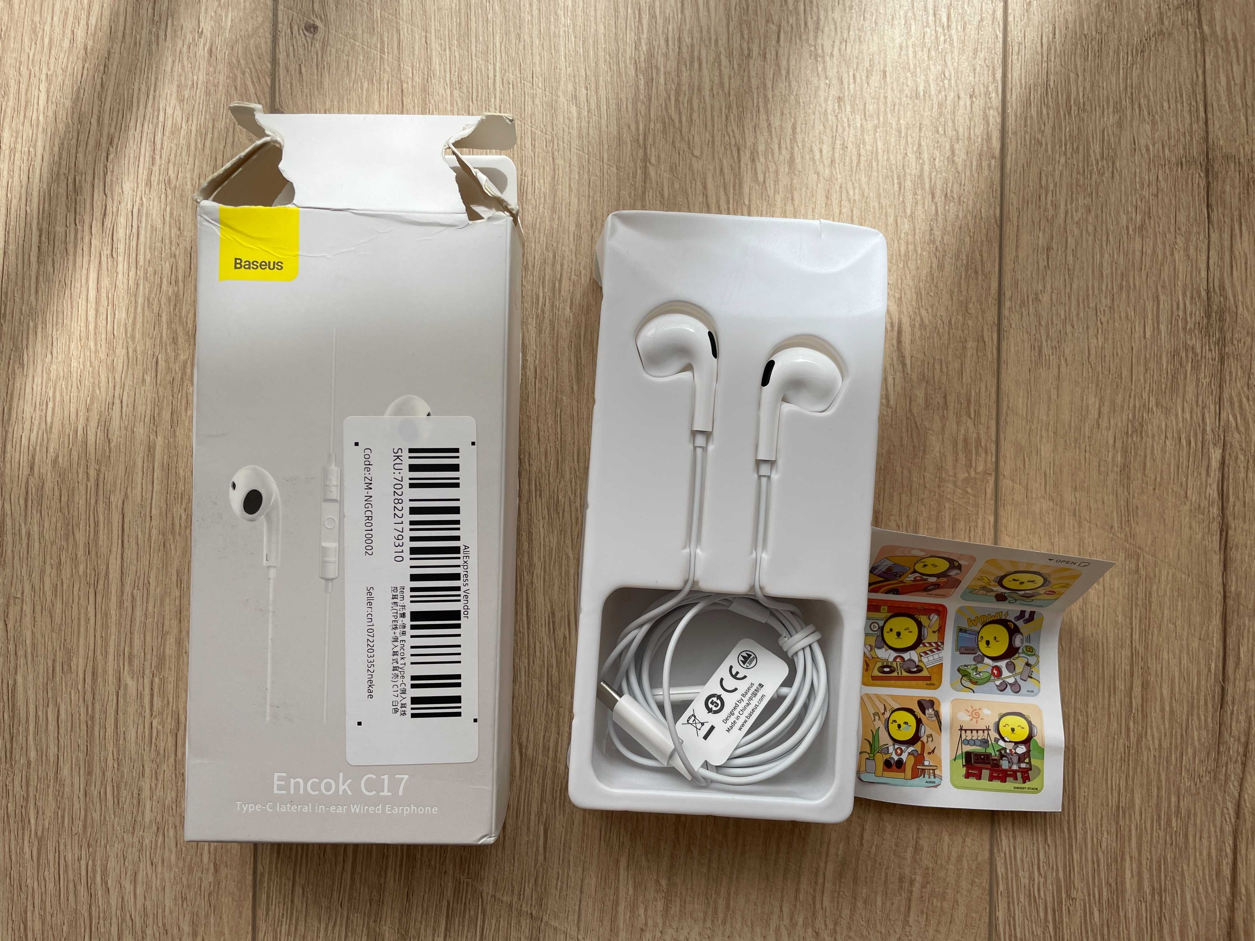 Наушники Baseus Encok C17 Lateral in-ear Wired Earphone Type-C