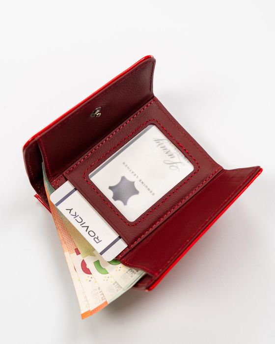 damski portfel cavaldi mały lakierowany z funkcją ochrony rfid protect