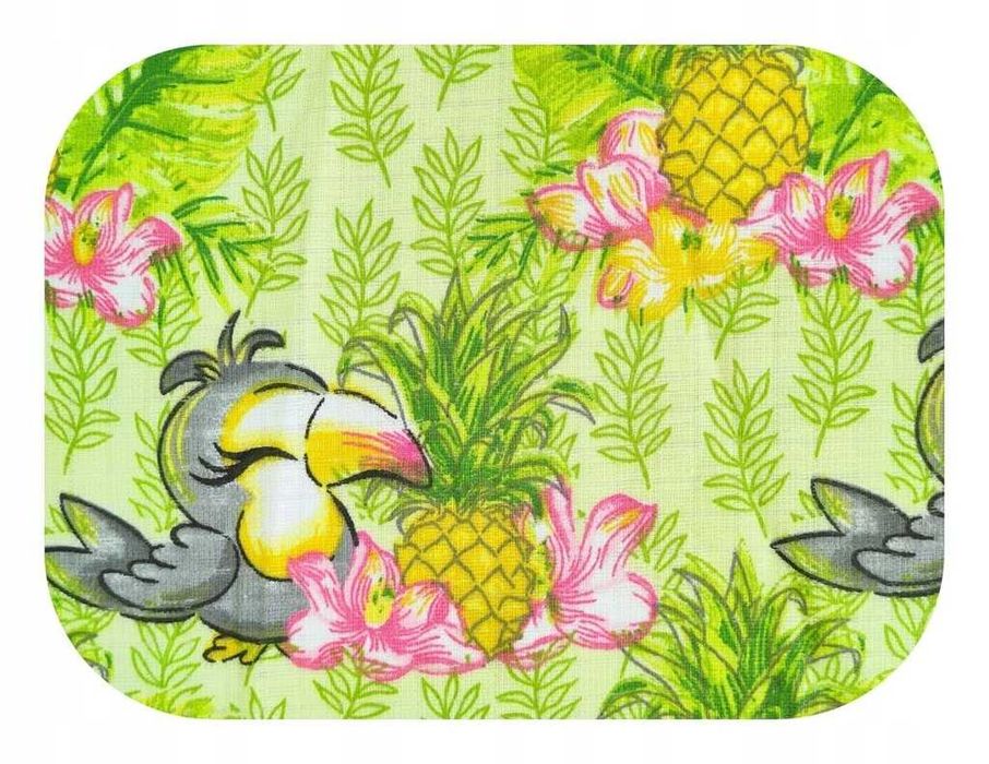 Pielucha tetrowa ptaszek z ananasem pieluszka tetra ptak i ananas Ega