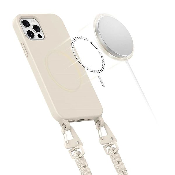 Tech-Protect Magnecklace Magsafe Iphone 12 / 12 Pro Cosmic Latte