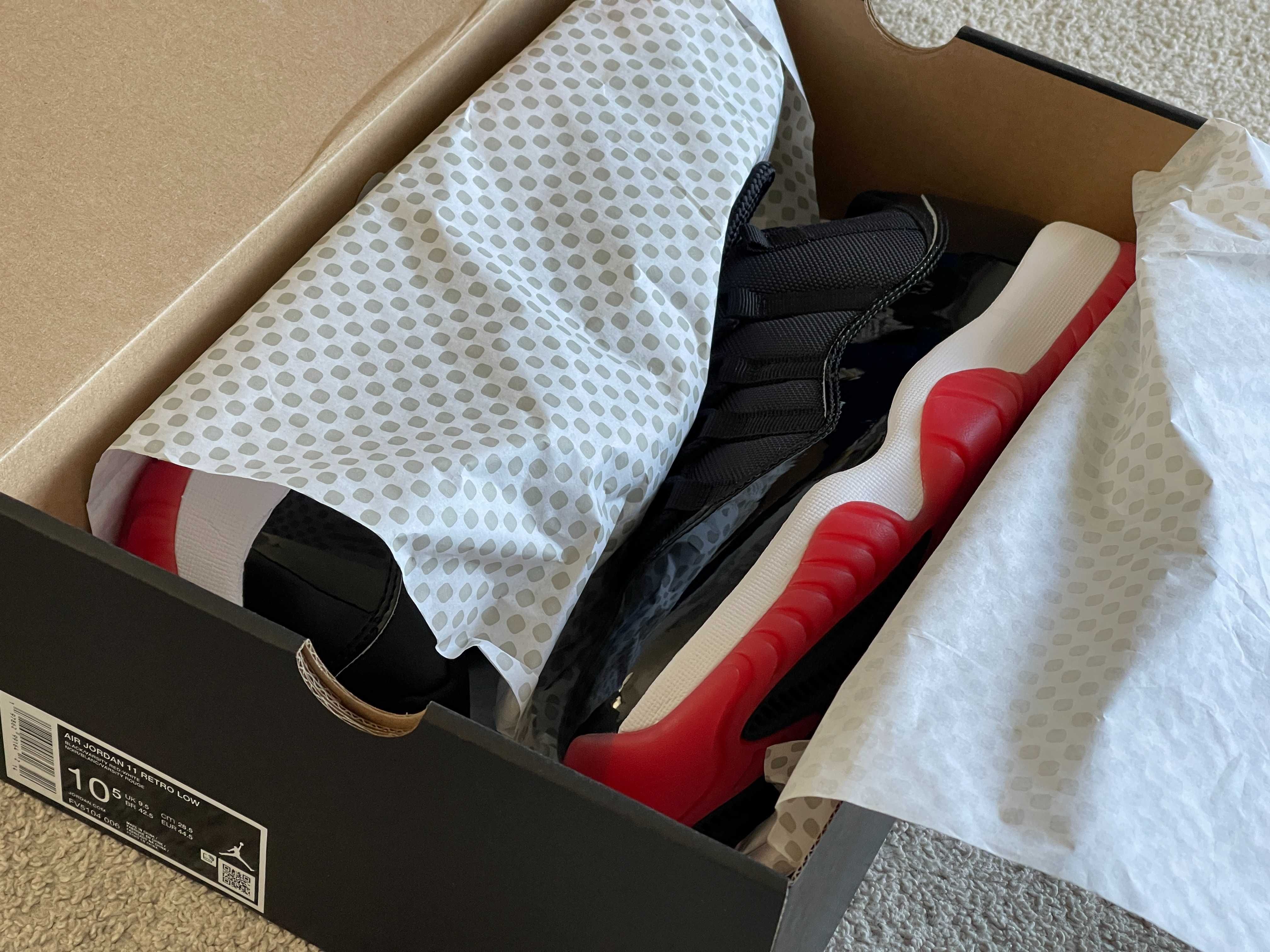 Nike Air Jordan 11 Retro Low „Bred” 2015, rozmiar EUR 44.5