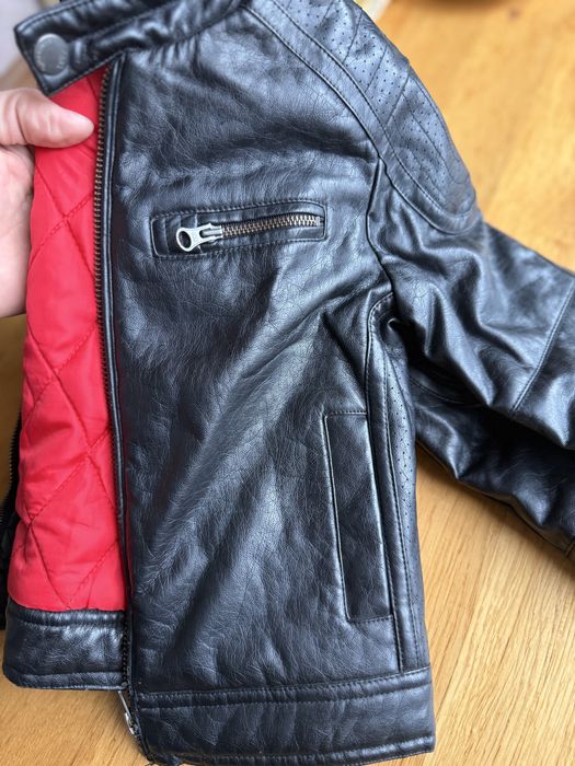 Шкіряна дитяча куртка косуха на хлопчика 98/104