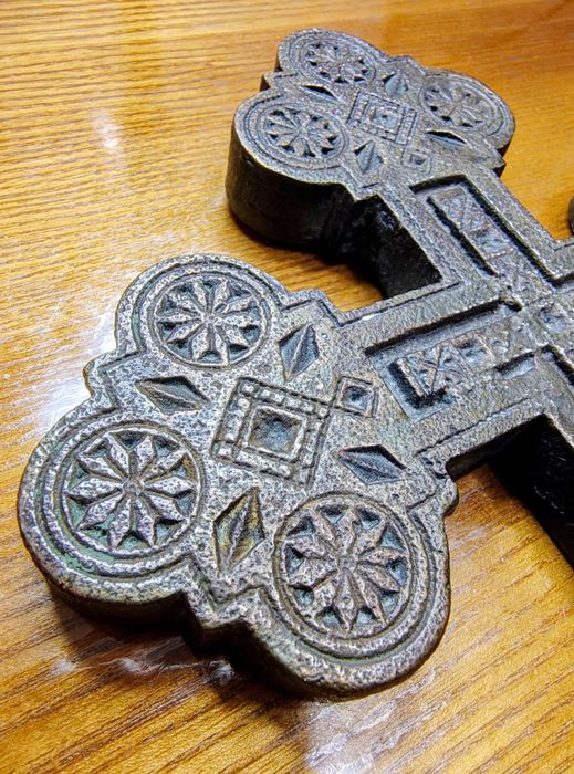 Хрест трилисник православний бронза