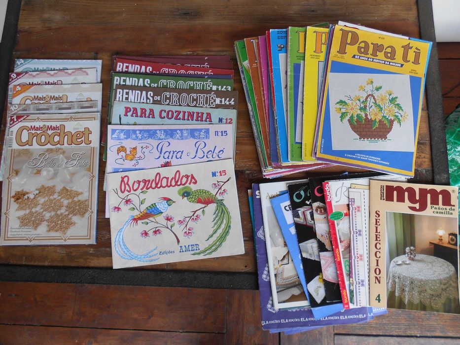 Revistas diversas croche e bordado