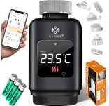 Termostat grzejnikowy głowica Smart Home Alexa Tuya Google LCD czarna
