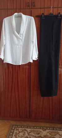 Komplet - czarne spodni + biała bluzka