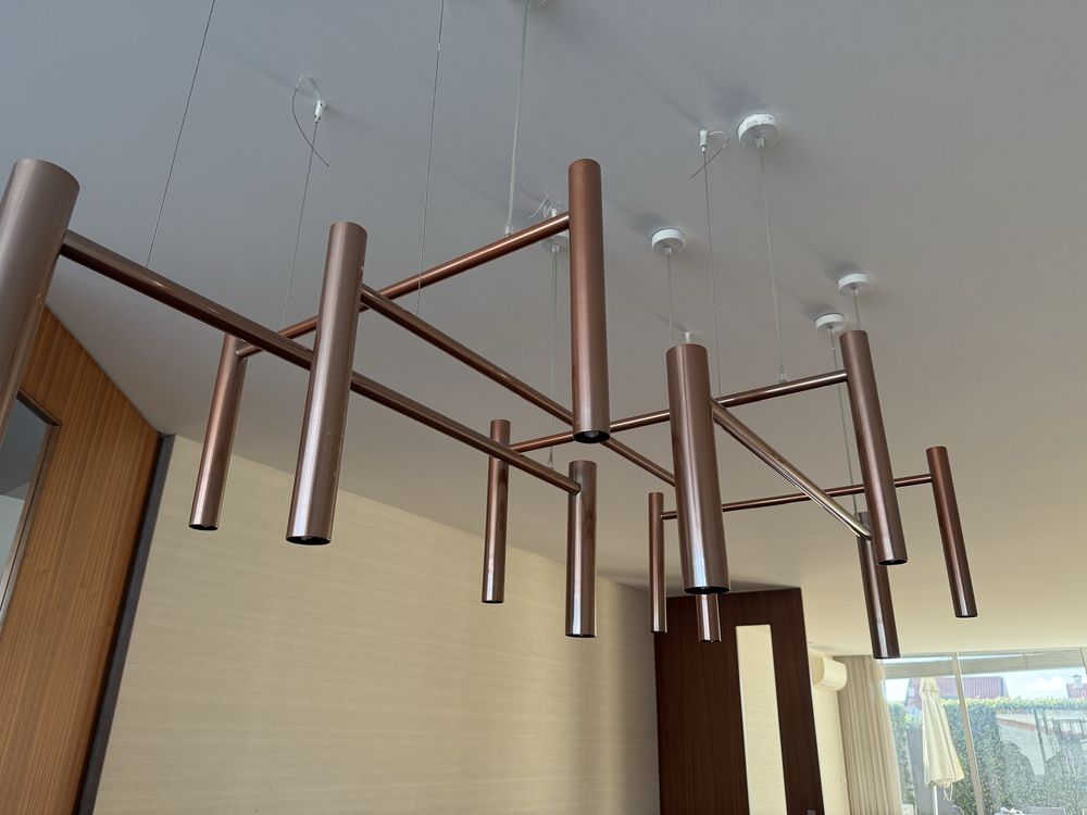 Candeeiro de teto rose gold