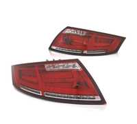 FAROLINS TRASEIROS PARA AUDI TT LIGHT BAR 06-14 VERMELHO CROMADO