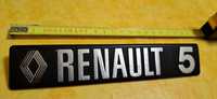 Emblema metálico RENAULT 5 (anos 80)