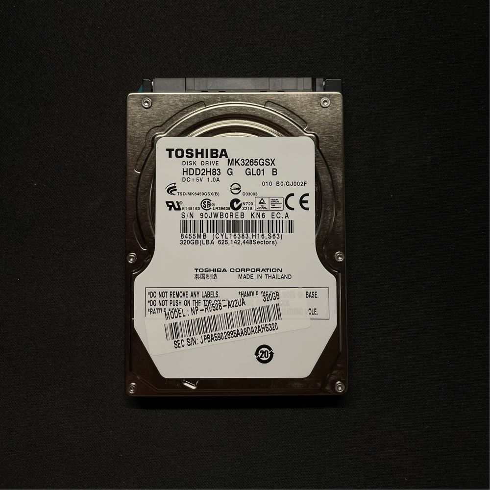 Toshiba MK3265GSX HDD 325 GB 2.5”