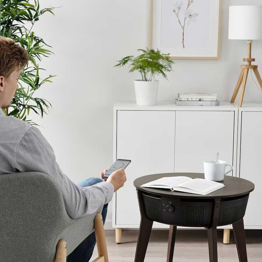 Oczyszczacz powietrza Ikea Starkvind stolik ciemne wenge brązowy NOWY