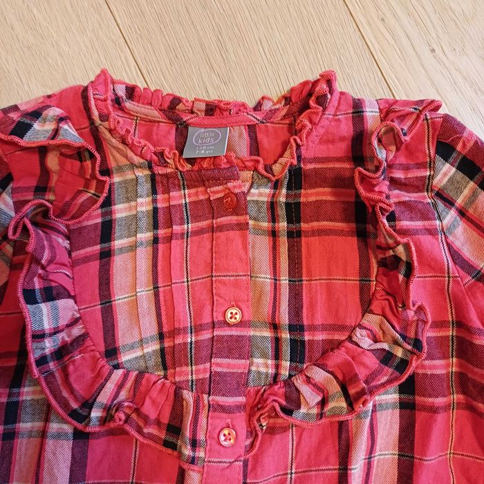 Koszula dziewczęca, kratka swiateczna