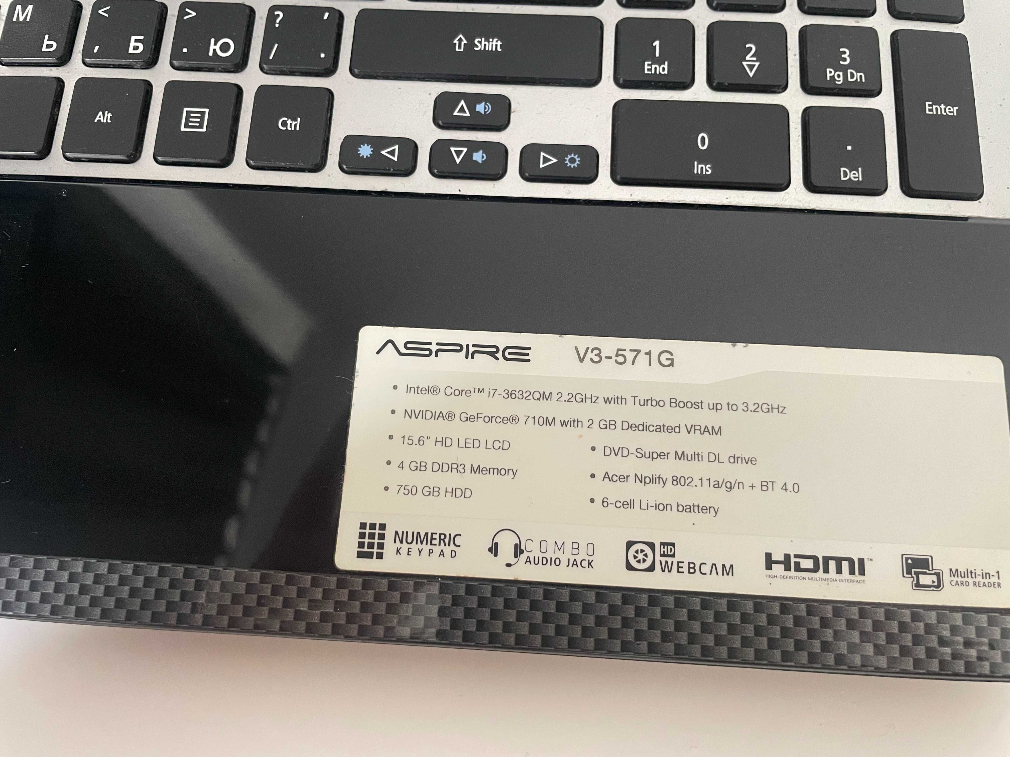 ноутбук acer aspire v3 571g.  laptop używany.