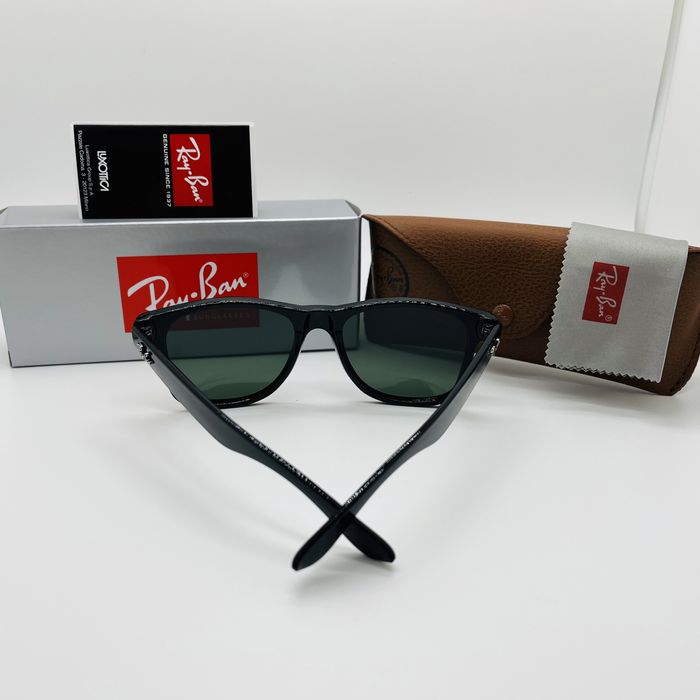 Поляризационные очки Ray Ban Wayfarer 2140P Glossy Black|Green