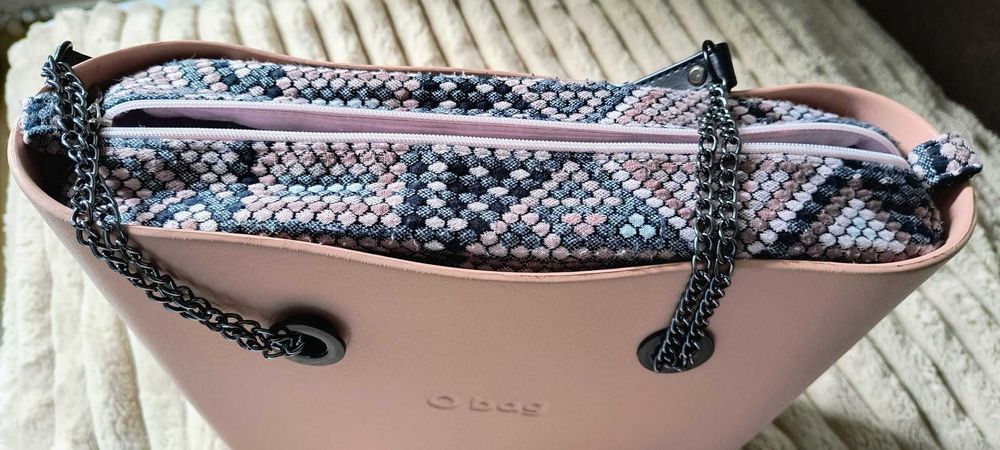 Torebka Obag mini rose smoke (z uchwytami i dwoma organizerami)