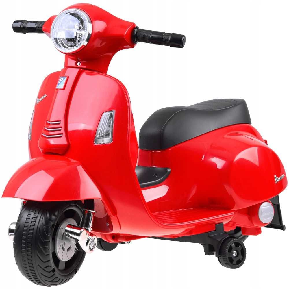 Jeździk dla dzieci Motor na akmulator Vespa Czerwony, do 25 kg