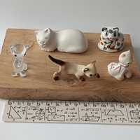 Колекція котиків кераміка та скло 5 шт інші декоративні вироби