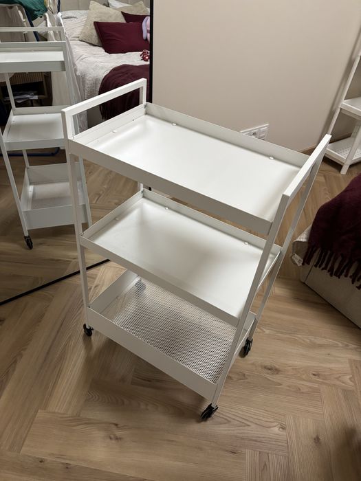 Wózek NISSAFORS biały - regał do łazienki lub kuchni IKEA
