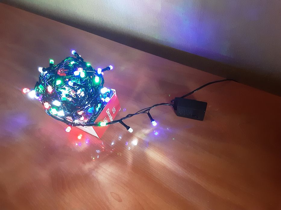 Гірлянда на 6 м,88 LED діодів, дріт гнучкий чорний,різнокольорова