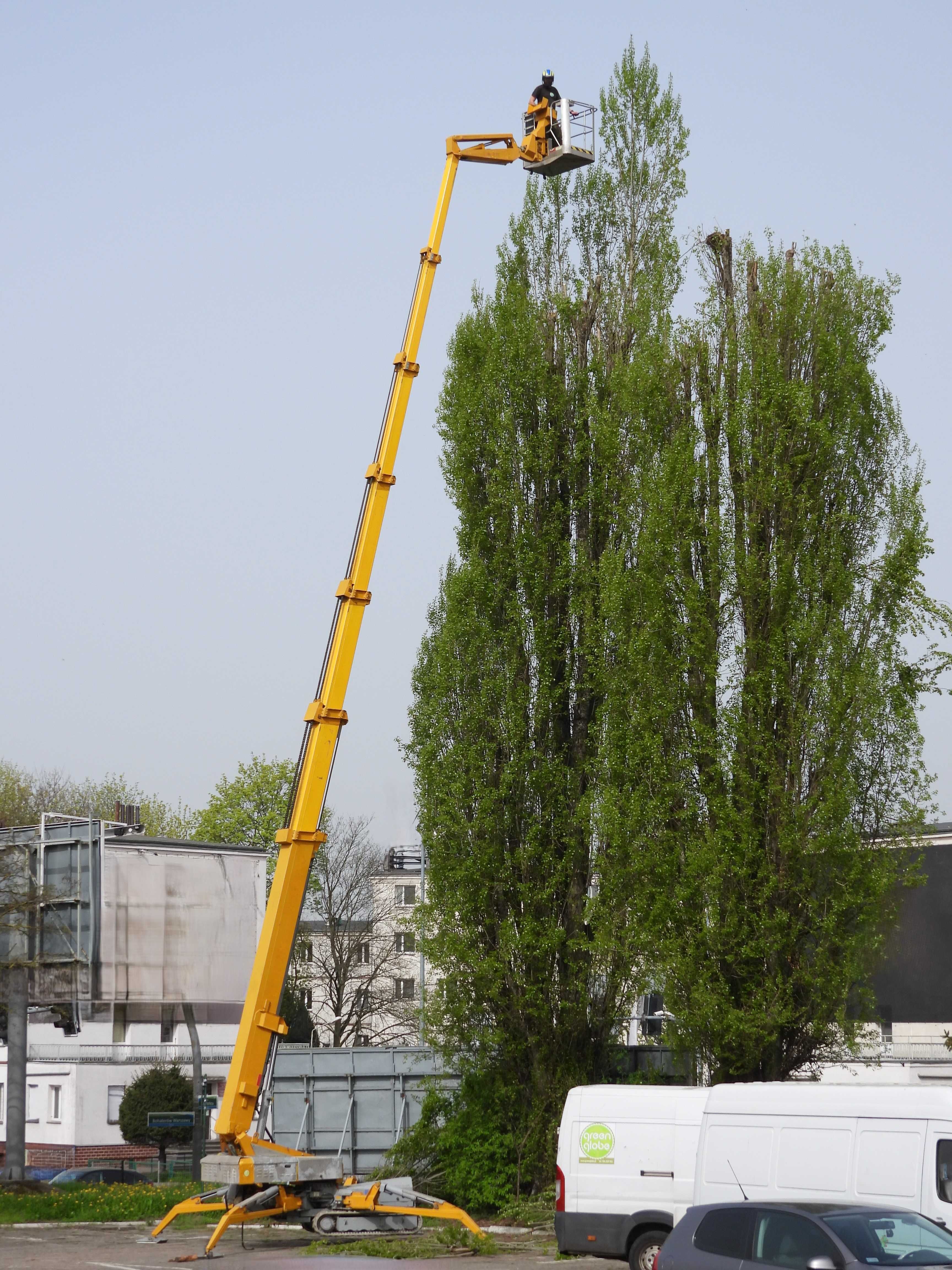 podnośnik koszowy wynajem 37 metrów samojezdny elektryczny zwyżka