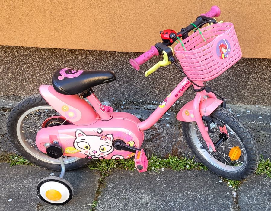 Rower  rowerek btwin 14 cali z kółkami bocznymi