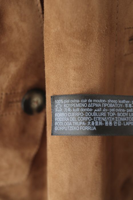 Massimo Dutti Długi skorzany trencz
