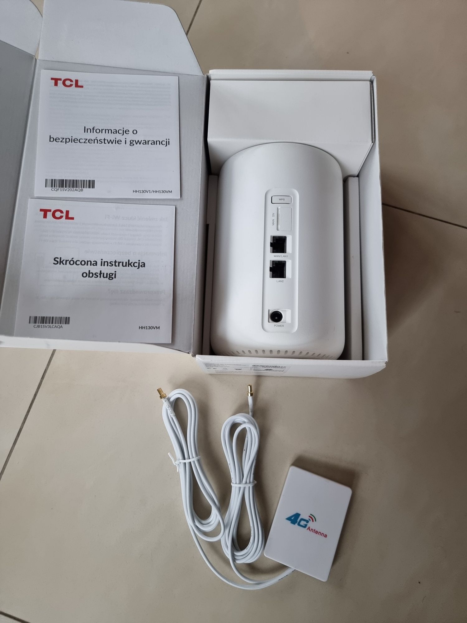 Router LTE 4G TCL Linkhub hh130vm antena 600 Mbps szybki internet tlc